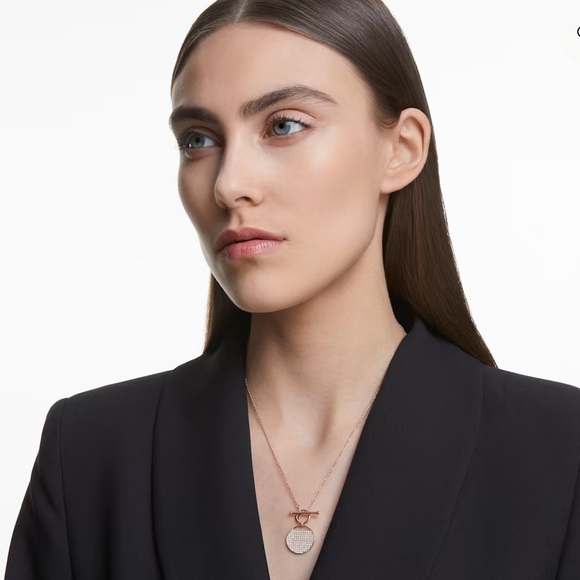 Swarovski Ginger T Bar Rose Gold Necklace - Picture 4 of 6
